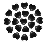PATIKIL 20 Piezas De Piedra De Cristal Natural En Forma De Corazón, 0.6 Pulgadas Mini Piedra Preciosa Pulida De Amor, Obsidiana Negra