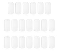 PATIKIL 20 Piezas de Placas de Aluminio en Blanco para Estampado de Metales, Placas Rectangulares de Aluminio para Grabado Laser de 5x3cm Etiquetas de Nombre Diy, Tono Plateado