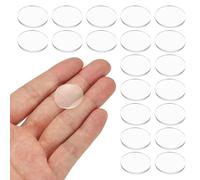 PATIKIL 20 Piezas Lente Biconvexa 20.6mm Diá 106mm Distancia Focal Lentes Ópticos Lupa Pesapapeles Acrílico Doble Convexo Para DIY Oficina Casa Experimentos Ciencia Telescopio