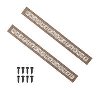 PATIKIL 20 X 2 Inch Cubierta De Rejilla De Aire Para Puerta 2 Pcs Rejilla De Ventilación De Aluminio Resistente Con Tornillos De Montaje Para Puerta De Armario O Gabinete Color Marrón