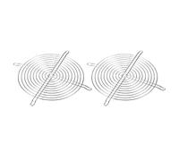 PATIKIL 200mm Ventilador Dedo Rejilla 2 Uds 304 Inoxidable Acero Parrilla Protector Guardia Ventilador Protectora Cubierta para 200x200mm Ventiladores para Computadora DIY Plata