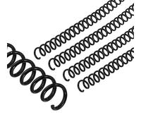 PATIKIL 200pcs 48 Agujeros Bobinas de Encuadernación en Espiral de Plástico para 40 Hojas, Canutillos Peines de Hoja Suelta 4:1 Paso para Encuadernar Archivo Escuela, Negro