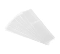 PATIKIL 200x50mm Perforado Retráctil Bandas, 250 Paquete PVC Calor Retráctil Envoltura Banda Ajuste Tapa Diámetro 4.76 a 4.96 Pulgadas para Frascos Latas, Trasparente