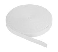 PATIKIL 20mm Algodón Sarga Cinta 45m（50 Yardas) Algodón Cinta Bies Encuadernación Cinta Espiga Cinta para Coser Encuadernación Regalo Envoltura Artesanía Bricolaje Blanco