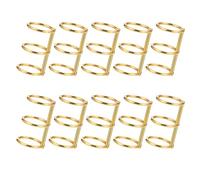 PATIKIL 20mm Suelto Hoja Carpeta Anillas 10 Piezas 3 Anillas Libro Carpeta Anillo Aleación A-Presión Dividido con Bisagras para DIY Viaje Diario Foto Encuadernación Lomos Dorado