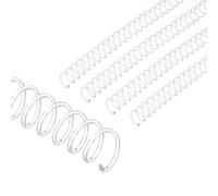 PATIKIL 20pcs 36 Agujeros Bobinas de Encuadernación en Espiral de Plástico para 115 Hojas, Canutillos Peines de Hoja Suelta 3:1 Paso para Encuadernar Archivo Escuela, Transparente