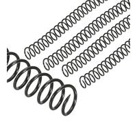 PATIKIL 20pcs 36 Agujeros Bobinas de Encuadernación en Espiral de Plástico para 115 Hojas, Canutillos Peines de Hoja Suelta 3:1 Paso para Encuadernar Archivo Escuela, Negro