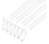 PATIKIL 20pcs 36 Agujeros Bobinas de Encuadernación en Espiral de Plástico para 140 Hojas, Canutillos Peines de Hoja Suelta 3:1 Paso para Encuadernar Archivo Escuela, Transparente