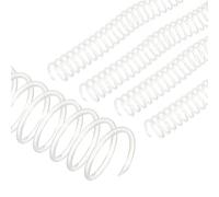 PATIKIL 20pcs 36 Agujeros Bobinas de Encuadernación en Espiral de Plástico para 190 Hojas, Canutillos Peines de Hoja Suelta 3:1 Paso para Encuadernar Archivo Escuela, Transparente