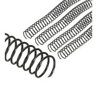 PATIKIL 20pcs 36 Agujeros Bobinas de Encuadernación en Espiral de Plástico para 190 Hojas, Canutillos Peines de Hoja Suelta 3:1 Paso para Encuadernar Archivo Escuela, Negro