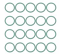PATIKIL 20pcs Junta Tórica de Goma de Flúor, Junta de Sellado Métrico FKM O Ring Reemplazo para Sellar Fontanería Maquinaria Válvulas de Fontanería, Verde, 20x17x1.5mm (OD*ID*Ancho)