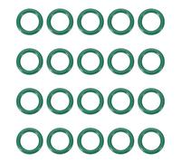 PATIKIL 20pcs Junta Tórica de Goma de Flúor, Junta de Sellado Métrico FKM O Ring Reemplazo para Sellar Fontanería Maquinaria Válvulas de Fontanería, Verde, 9x6x1.5mm (OD*ID*Ancho)