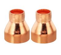 PATIKIL 22 a 35mm ID Reductor de Cobre, 2pcs Tubo Reducción de Cobre Accesorios de Acoplamiento de Cobre Puro 99.9% con Conexión por Sudor para Tubería Conexiones, 42x1.5mm (L*Grosor)