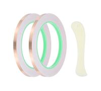 PATIKIL 22 Yard 1/4 Inch Cinta De Cobre, 2 Rollos De Cinta De Cobre Con Herramienta De Vidrio Técnica de Vitral Conductivo Con Espátula Para Herramientas De Vidrio Técnica de Vitral DIY