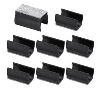 PATIKIL 22mm Cubierta Rectangular para Patas de Silla con Almohadilla de Fieltro, 8 Piezas Se Deslizan Suavemente sin Arañazos Ni Ruidos, Protectores de Patas de Muebles, Negro