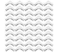 PATIKIL 22mm Esquinas de Libro de Metal, 50 Unidades, Protectores de Esquinas de Fotos, Decoración Retro de Metal para Manualidades, Álbum de Recortes, Tono Plateado