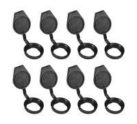 PATIKIL 22mm Puerta Cerradura Antipolvo Cubierta, 8 Paquete Goma Impermeable Llaves Panel Leva Cerradura Antipolvo Cubierta Tapa para 22mm Leva Bloqueo, Negro