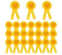 PATIKIL 24 Cintas de Premio, 1st, 2nd, 3rd Lugar Cinta de Reconocimiento en Blanco Cintas de Premio Medalla de Participación para Eventos de portivos de Competición, Amarillo