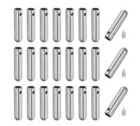 PATIKIL 24Pcs Consejos de Cordones de Zapatos con Tornillo, Aleación 25mm Aglets Zapatos Cordones Extremo Punta de Repuesto para Cuerdas de Ropa DIY, Tono Plateado