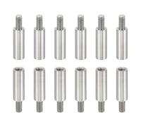 PATIKIL 24pcs M3 Separadores Roscados, M3*14+6mm Tornillo de Extensión de Acero Inoxidable Tuerca Pilar Macho Hembra Tornillo, Adaptadores de Rosca Macho Hembra Métrica, 3x5mm(ID*OD)