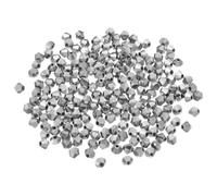 PATIKIL 250 Piezas De Cuentas De Cristal De Vidrio Bicónicas De 6mm, Cuentas Espaciadoras De Vidrio Facetado Para Hacer Joyas Pulseras Collares Aretes DIY Atrapaluces, Tono Plateado