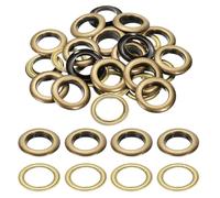 PATIKIL 25mm/1" In Metallo, 20 Pezzi Kit Occhielli E Grommets Attrezzo Per Occhielli In Per Tessuti Scarpe Vestiti Tende Cinture Progetti F Da Te, Bronzo