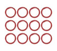PATIKIL 25mm/1" Metal Resorte O Anillos 12uds Resorte Puerta O Anillos Zinc Aleación Clip Gatillo Resorte Llaveros Hebilla para Monedero Bolso Rojo