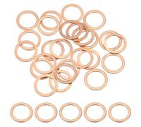 PATIKIL 25pcs Arandela de Cobre M12, Anillo de Sellado, 16x12x1mm(OD*ID*Grosor) Junta Plana Métrica Crush Accesorios Hidráulicos para Tornillos Perno Tapones de Cárter Drenaje de Aceite