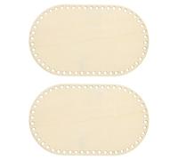 PATIKIL 25x15cm (L*A) Base de Madera para Cesta de Ganchillo, 2pcs Elíptico Fondo de Cesta Parte Inferior Base de Madera Natural Contrachapada para Bricolaje DIY Tejer Crochet de Cesta