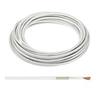 PATIKIL 26.3 Pies 14AWG Electrónico Cable, Aislado Alta Temperatura Resistente Eléctrico Flexible Mica Cable para Lámpara Caldera Calefacción, Blanco