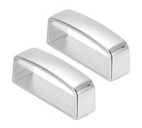 PATIKIL 2pcs Anillo de Cinturón, 11.5x40mm (A*L) Presillas de Cinturón de Aleación Hebilla de Cinturón Keeper para Hombres para Arreglar Cinturones de Bricolaje, Tono Plateado