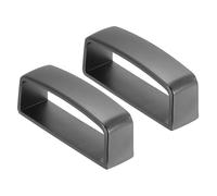 PATIKIL 2pcs Anillo de Cinturón, 11.5x40mm (A*L) Presillas de Cinturón de Aleación Hebilla de Cinturón Keeper para Hombres para Arreglar Cinturones de Bricolaje, Negro