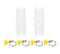 PATIKIL 2pcs Conector de Manguera de Desagüe, 3 Vías Adaptador Extensión de Drenaje con 4pcs Abrazaderas para Lavadora Aire Acondicionado para 14mm-16mm Tubo de Agua