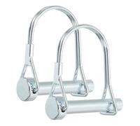 PATIKIL 2Pcs Pasador de Seguridad Pin de Bloqueo de Alambre, 8x45mm Pasador de Bloqueo Remolque Acoplador, Pasador de Bloqueo de Eje para Remolques Agrícolas Grandes Césped Jardín