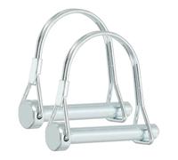 PATIKIL 2Pcs Pasador de Seguridad Pin de Bloqueo de Alambre, 8x55mm Pasador de Bloqueo Remolque Acoplador, Pasador de Bloqueo de Eje para Remolques Agrícolas Grandes Césped Jardín