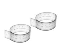 PATIKIL 2Pcs Regla Flexible Película 30cm Escala 0.1mm Regla Plegable Recta | Plástico PET Transparente, Con Ángulo R Y Líneas De Ancho, Para Fábrica