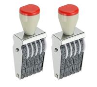 PATIKIL 2Pcs Sello de rodillo numérico 5 dígitos Sello de goma ajustable