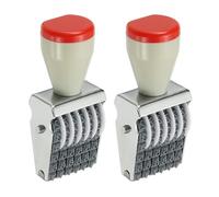 PATIKIL 2Pcs Sello numerador de 6 dígitos Sello de goma para oficina