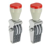 PATIKIL 2Pcs Sello Rodillo Numérico 3 Dígitos Sello de Goma Ajustable