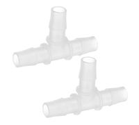 PATIKIL 2pcs T Conectores de Bomba de Aire para Acuario, Conector de Tubo Plástico de 3 Vías Unión Transparente Conexión de Manguera Empalmador Adaptador para Aire Agua Tuberías, 1/2"