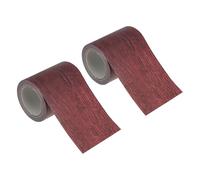 PATIKIL 2pcs Tira de Transición de Suelo, Cinta de Umbral Autoadhesivo Piso Divisor Plano Reparación Texturizada para Puerta Borde Espacio Laminado，5.7cm x 4.57m, Caoba Oscura