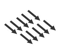 PATIKIL 2x1" Flecha Pegatina, 4Juegos / 40uds Direccional Señal PVC Adhesivo Extraíble Piso Calcomanía para Piso Pared Marcar, Negro