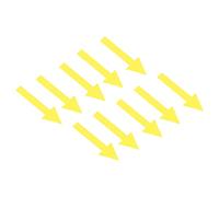 PATIKIL 2x1" Flecha Pegatina, 4Juegos / 40uds Direccional Señal PVC Adhesivo Extraíble Piso Calcomanía para Piso Pared Marcar, Amarillo