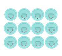 PATIKIL 3.1" Anillos en D para Tabla de Remo, 12 Piezas Anillos en D de Acero Inoxidable Parche de PVC No Incluye Pegamento para Balsa Kayak Bote Inflable Tabla de Surf, Verde Claro