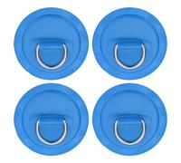 PATIKIL 3.1" Anillos en D para Tabla de Remo, 4 Piezas Anillos en D de Acero Inoxidable Parche de PVC No Incluye Pegamento para Balsa Kayak Bote Inflable Tabla de Surf, Azul