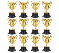 PATIKIL 3.22 Pulgadas Mini Trofeos, 12 Pcs Copas De Trofeo De Cobre Pequeños Trofeos De Cobre De Plástico para Competiciones Deportivas Fiestas Favoritos De Ceremonia Accesorios para Ganar