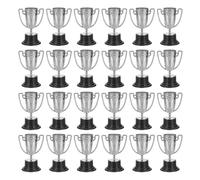 PATIKIL 3.22 Pulgadas Mini Trofeos, 24 Pcs Copas De Trofeo De Plata Pequeños Trofeos De Plástico para Competiciones Deportivas, Fiestas, Premios Y Propiedades para Ganar