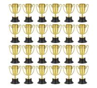 PATIKIL 3.22 Pulgadas Mini Trofeos, 24 Pcs Copas De Trofeo Doradas Pequeños Trofeos De Plástico Premio para Torneos Deportivos Competiciones Fiestas Accesorios para Ganar