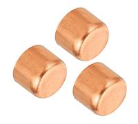 PATIKIL 3/4 Pulgadas ID Cobre Tubería Extremo Tapa, 3 Paquete Cobre Conexión Tapa Sudor Tapón Soldadura Conexión para Plomería HVAC Aire Acondicionador