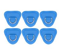 PATIKIL 3.5" Anillos en D para Tabla de Paddle, 6 Piezas Anillo en D de Acero Inoxidable Parche de PVC No Incluye Pegamento para Balsa Kayak Bote Inflable Tabla de Surf, Azul